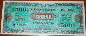 500 francs Drapeau type 1944