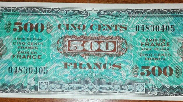 500 francs Drapeau type 1944