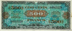 500 francs Drapeau type 1944