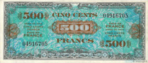 500 francs Drapeau type 1944