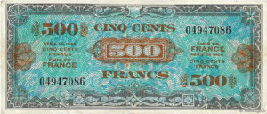 500 francs Drapeau type 1944