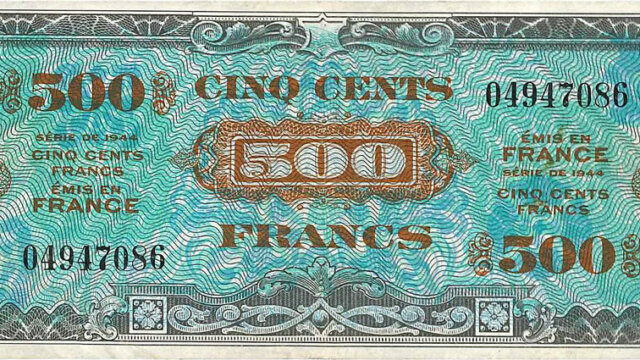 500 francs Drapeau type 1944