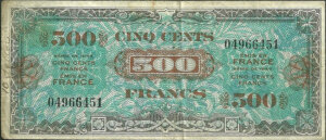 500 francs Drapeau type 1944