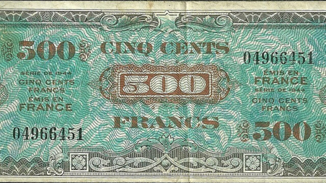 500 francs Drapeau type 1944