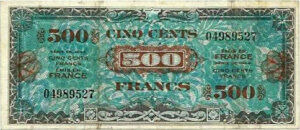 500 francs Drapeau type 1944