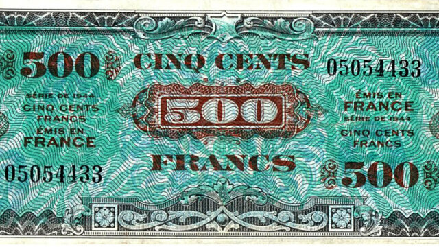 500 francs Drapeau type 1944