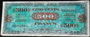 500 francs Drapeau type 1944