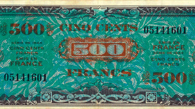 500 francs Drapeau type 1944