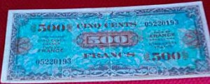 500 francs Drapeau type 1944