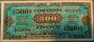 500 francs Drapeau type 1944