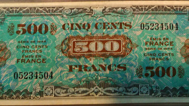 500 francs Drapeau type 1944