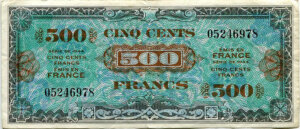 500 francs Drapeau type 1944