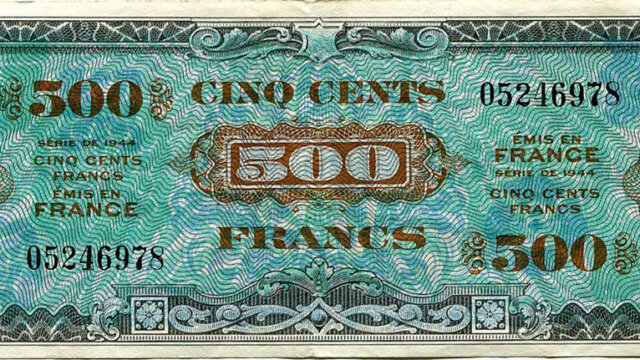 500 francs Drapeau type 1944