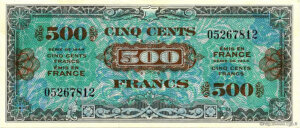 500 francs Drapeau type 1944