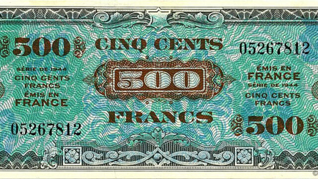 500 francs Drapeau type 1944