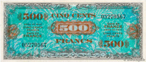 500 francs Drapeau type 1944