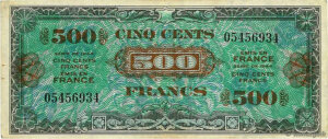 500 francs Drapeau type 1944