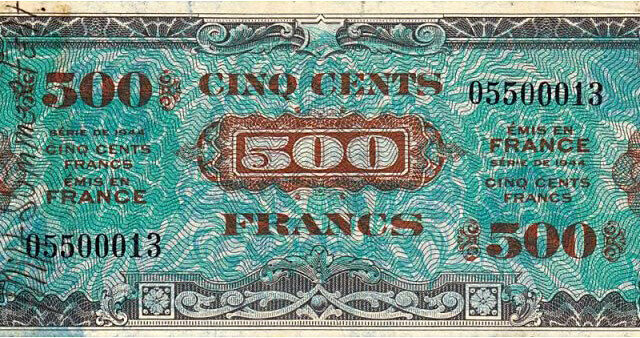 500 francs Drapeau type 1944