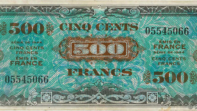 500 francs Drapeau type 1944