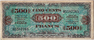 500 francs Drapeau type 1944