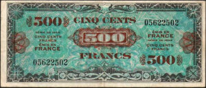 500 francs Drapeau type 1944