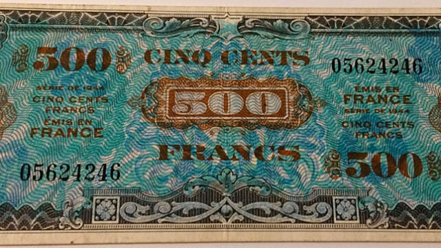 500 francs Drapeau type 1944