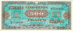 500 francs Drapeau type 1944