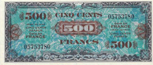 500 francs Drapeau type 1944