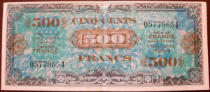 500 francs Drapeau type 1944