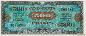 500 francs Drapeau type 1944