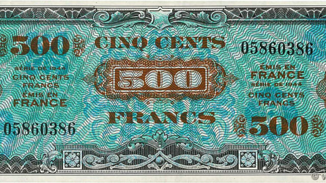 500 francs Drapeau type 1944