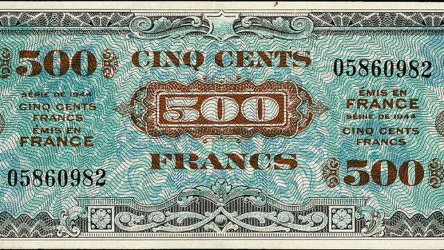 500 francs Drapeau type 1944