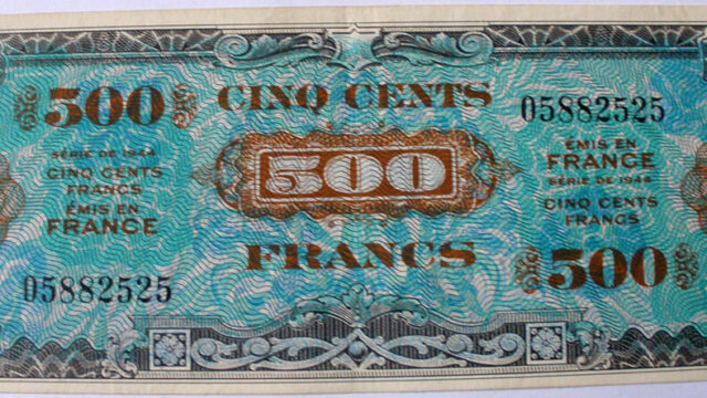 500 francs Drapeau type 1944