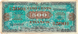 500 francs Drapeau type 1944