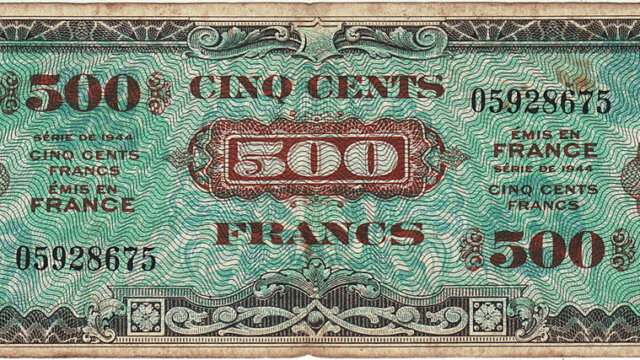 500 francs Drapeau type 1944