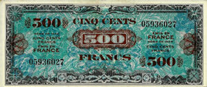 500 francs Drapeau type 1944