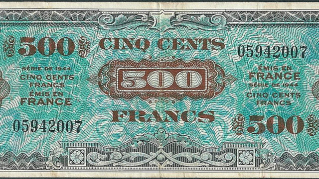 500 francs Drapeau type 1944