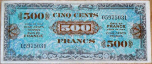 500 francs Drapeau type 1944