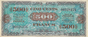 500 francs Drapeau type 1944