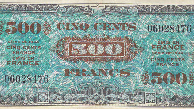 500 francs Drapeau type 1944