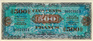 500 francs Drapeau type 1944