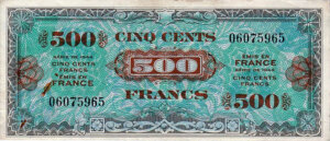 500 francs Drapeau type 1944