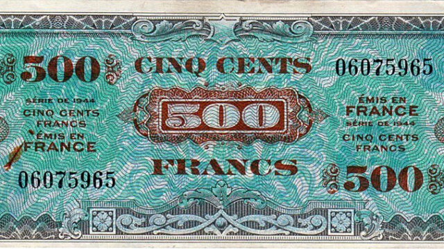 500 francs Drapeau type 1944