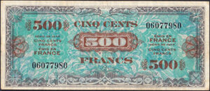 500 francs Drapeau type 1944