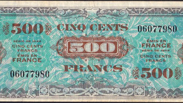 500 francs Drapeau type 1944