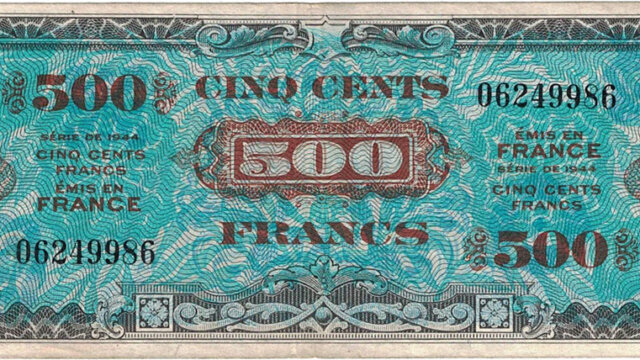 500 francs Drapeau type 1944