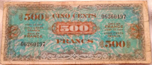 500 francs Drapeau type 1944