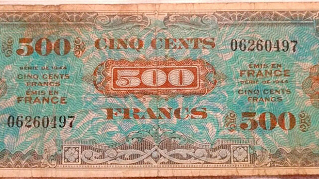 500 francs Drapeau type 1944