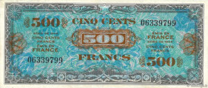 500 francs Drapeau type 1944