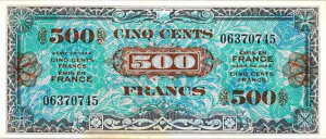 500 francs Drapeau type 1944